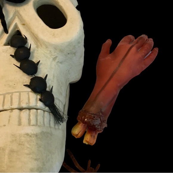 4 Skulls, 2 Bloody Cut off Arms & Furry Spiders - Picture 2 of 12